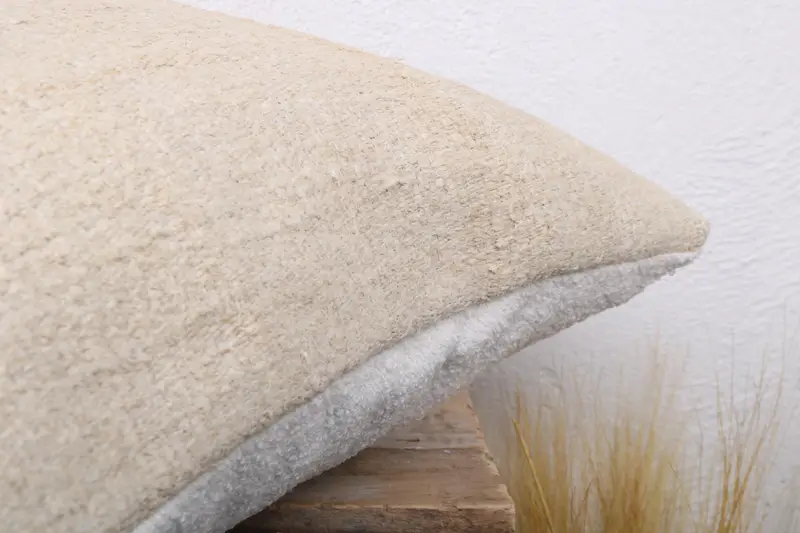 Turkish Bench Pillow, Boho Pillow Sham Cover, 18x18 Beige Pillow Sham, Throw Kilim Pillow, Ethnical Kilim Rug Pillow, Pillow Sham - 6