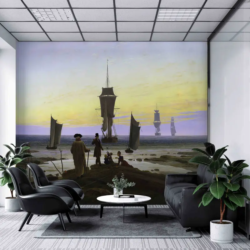 Seascape Wall Mural, The Stages of Life Wall Mural, Boat Wall Paper, Gift For Him, Reproduction Wall Decals, Housewarming Gift, Famous Art, - 7