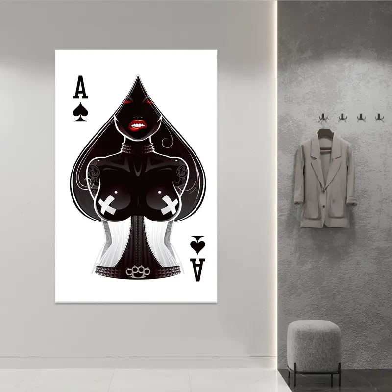 Sexy Woman Wall Art, Trendy Canvas Art, Woman Art Decor, Man Cave, Sexy Woman Canvas Art, Black And Woman Wall Art, Modern Canvas Art - 1