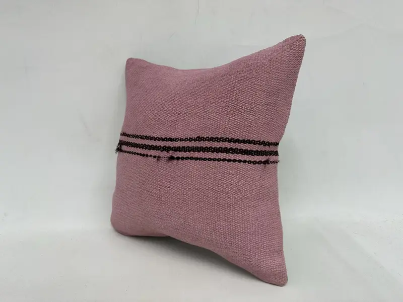 18x18 Purple Pillow, Interior Designer Pillow, Cushion Cover, Vintage Kilim Throw Pillow, Boho Pillow Sham Cover - 4