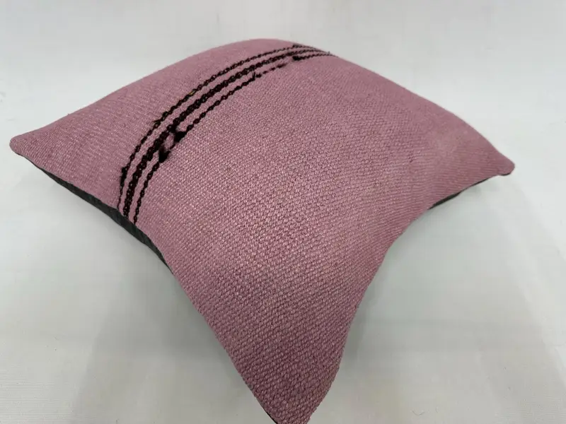 18x18 Purple Pillow, Interior Designer Pillow, Cushion Cover, Vintage Kilim Throw Pillow, Boho Pillow Sham Cover - 6