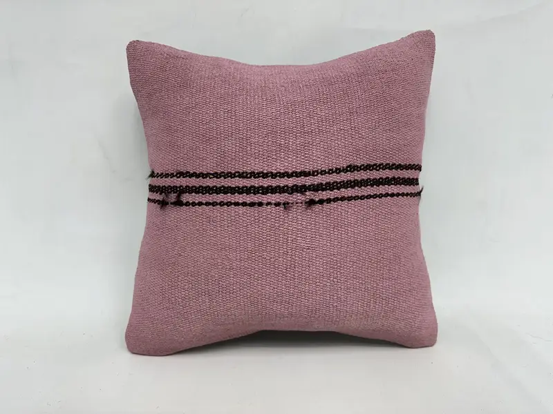 18x18 Purple Pillow, Interior Designer Pillow, Cushion Cover, Vintage Kilim Throw Pillow, Boho Pillow Sham Cover - 1