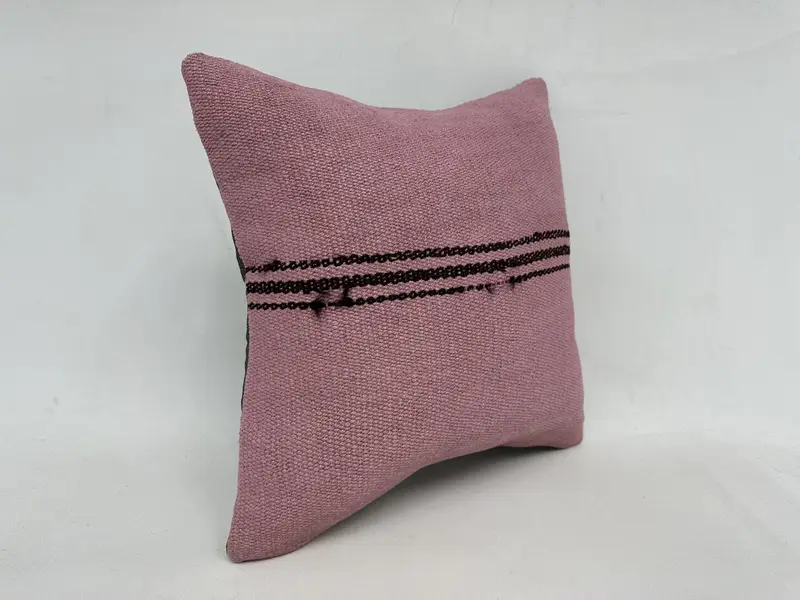 18x18 Purple Pillow, Interior Designer Pillow, Cushion Cover, Vintage Kilim Throw Pillow, Boho Pillow Sham Cover - 3