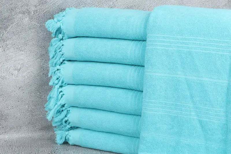 Custom Wedding Gift, Quick-Dry Beach Towel, Organic Turkish towel, Best Friend Christmas Gift, 70x36 Cotton Striped Terry Towel, Unique Wedding Gift - 1