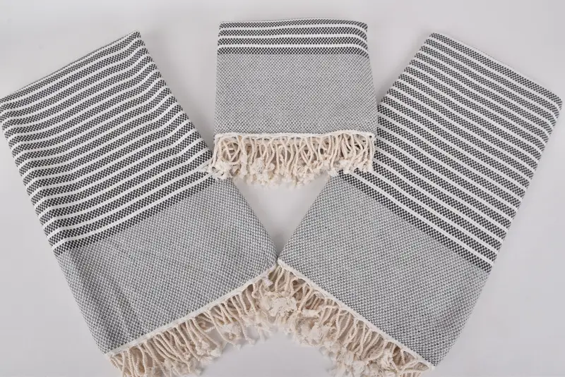 Wedding Gifts Towel, Bridesmaid Gift, Wedding Gift, 76x40 Cotton Striped Towel, Valentines Day Gift, Luxury Turkish beach towel for summer vacation - 6