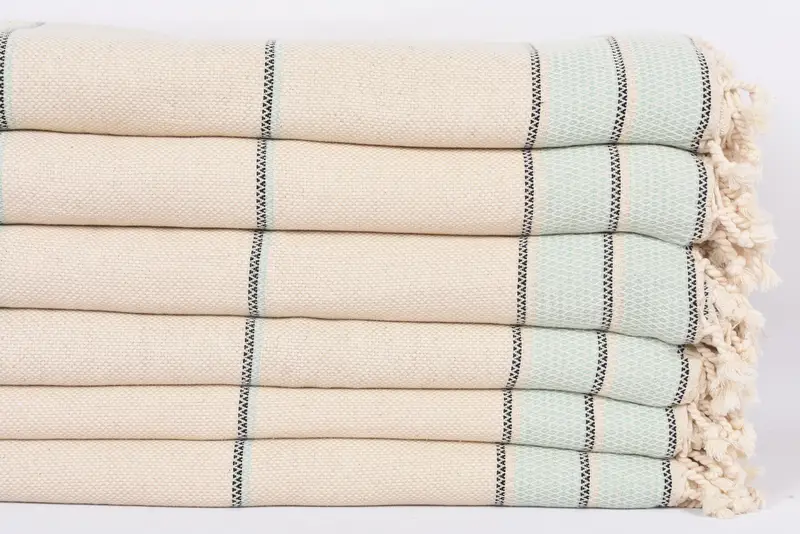 Monogram Blanket, Housewarming Gift, Bachelorette Party Favors Beach, Beach Theme Bachelorette Party, 104x96 Cotton Striped Towel, Bedspread - 3