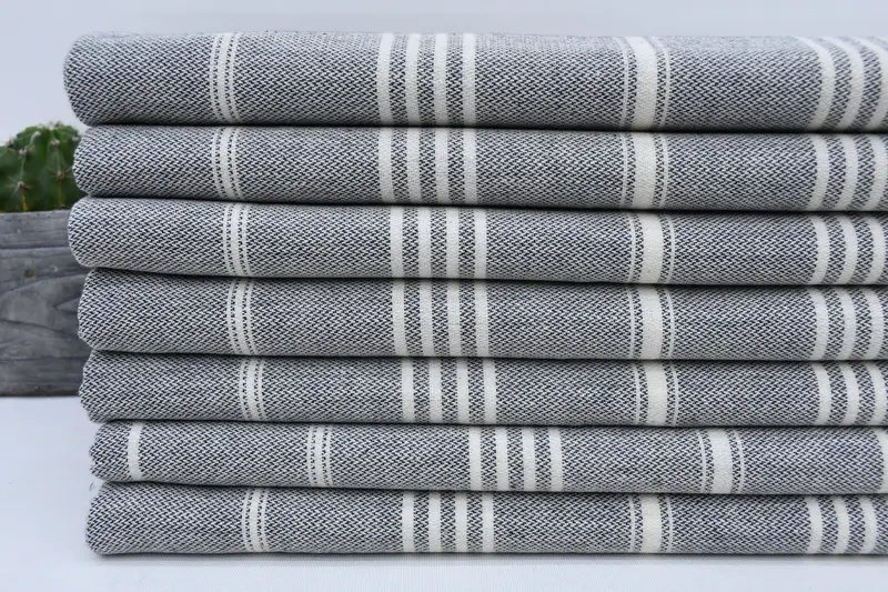 Yoga Towel, Bachelorette Favors Beach, Wedding Gift Ideas, Bachelorette Gifts, Bridesmaid Gift, Absorbent Turkish towel, 68x40 Cotton Striped Towel - 3