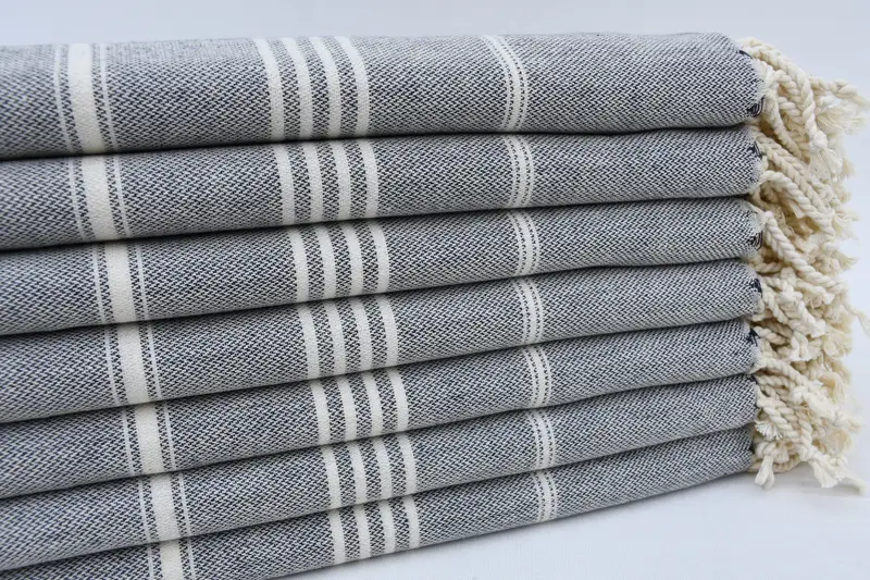 Yoga Towel, Bachelorette Favors Beach, Wedding Gift Ideas, Bachelorette Gifts, Bridesmaid Gift, Absorbent Turkish towel, 68x40 Cotton Striped Towel - 2