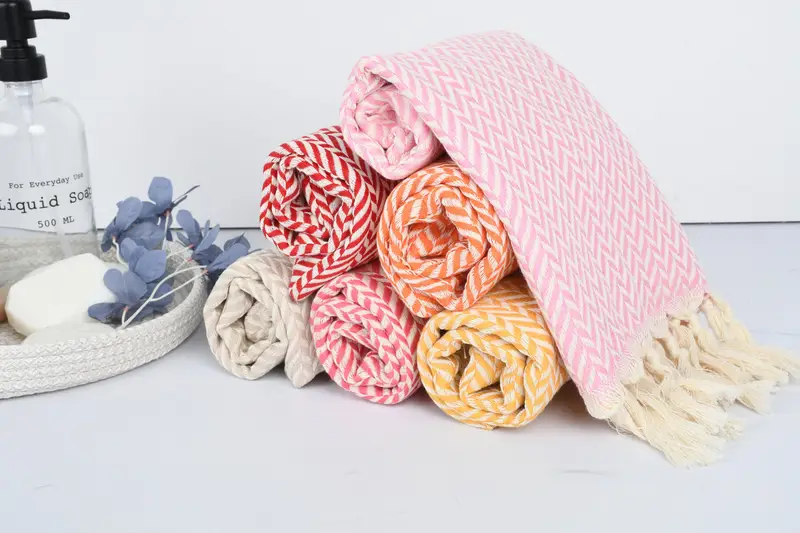 36x18 Cotton Chevron Towel, Monogram Tea Towel, Turkish Towel Hand Towel, Bridesmaid Gifts, Wedding Gift, Halloween Bachelorette Party Favors - 5