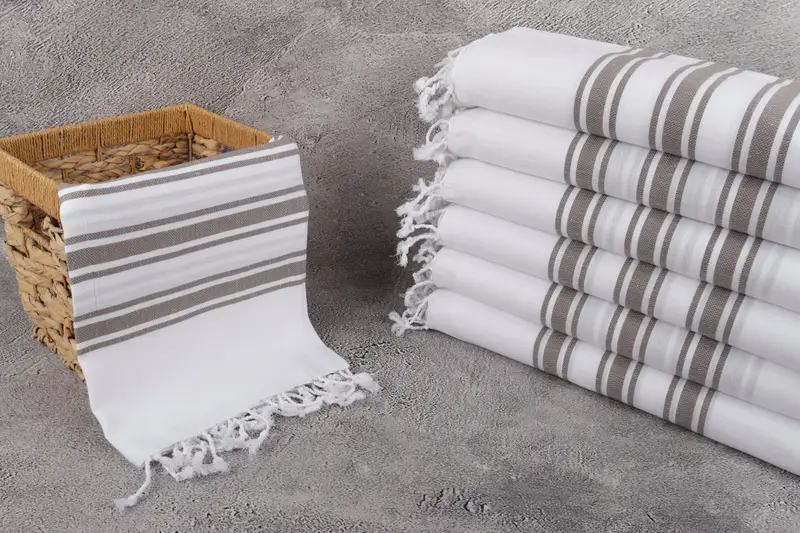 70x40 Cotton Striped Towel, Turkish Towel Set, Christmas Gift, Turkish Towel Bulk, Turkish beach towel, Handmade Gift, Personalized Turkish Towel - 3