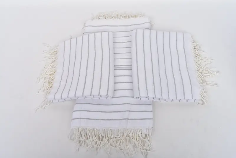 Absorbent Turkish towel, Personalized Beach Towel, 70x40 Cotton Striped Towel, Friends Beach Towel, Quick-dry peshtemal, Wedding For Favor - 6