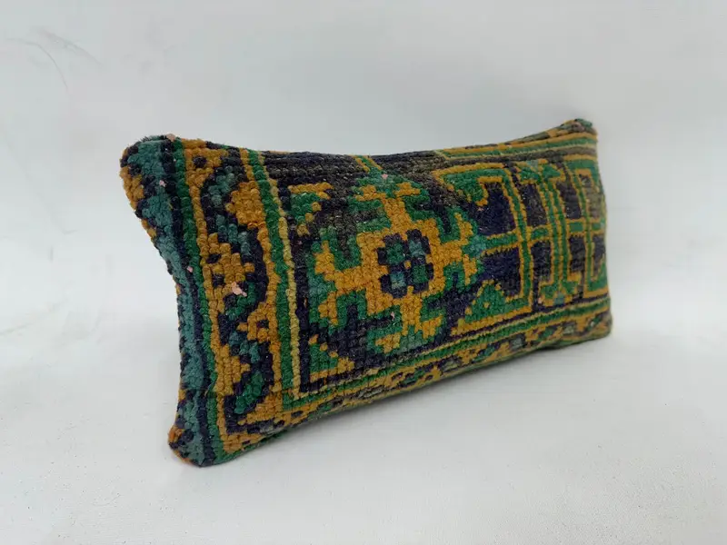 Pillow for Couch, Nautical Throw Pillow, 8x16 Blue Pillow Cover, Kilim Cushion Sham, Antique Pillows, Cushion Cover, Ethnic Pillow Sham - 3