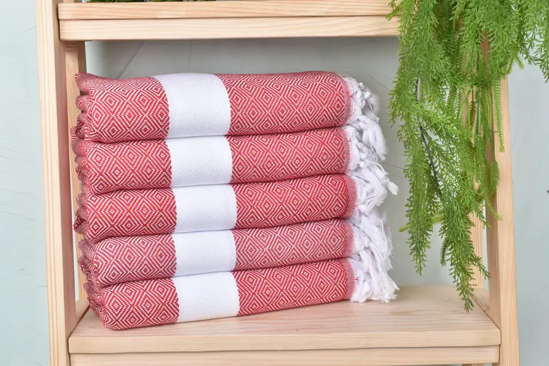 Turkish Bath Towel USA, Organic Towel, Best Friend Gift, Beach Towel Bulk, Wedding Shower Gift, Quick-dry peshtemal, 70x40 Cotton Diamond Towel - 2