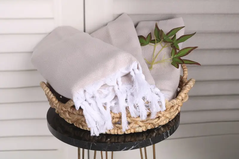 Bridal Shower Gift, Wedding Favors, Personalized Home Gift Wedding, 36x18 Cotton Herringbone Towel, Bathroom Towels, Small Bath Towels, Custom Gift - 5
