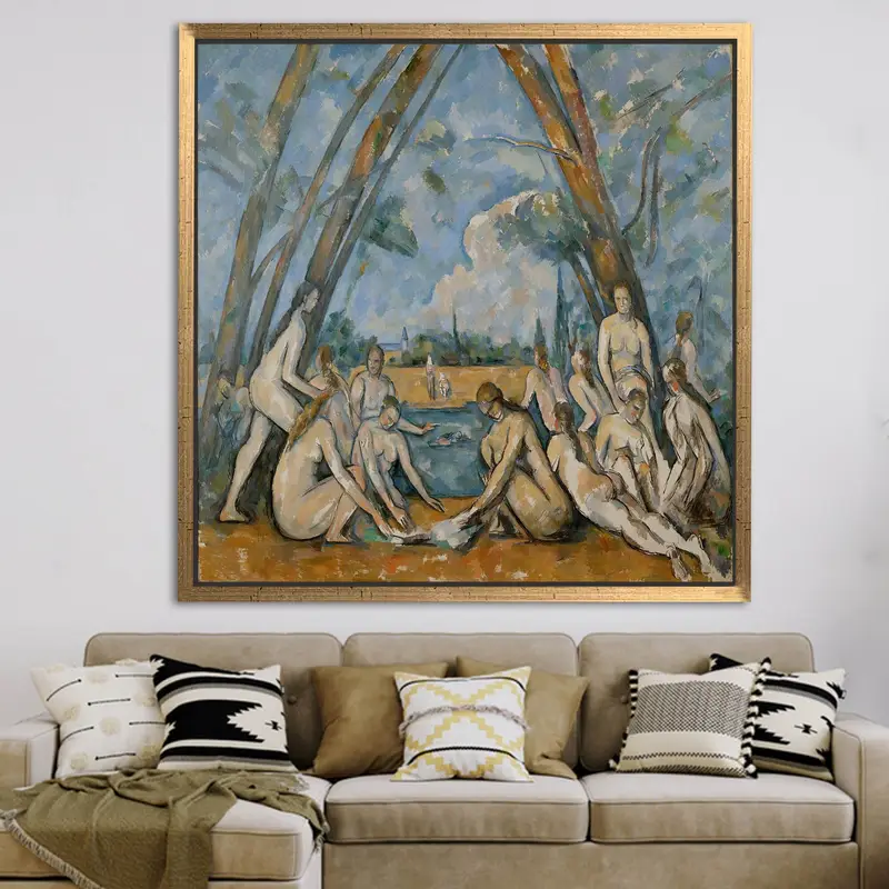 Elegant Canvas Print: Cezanne's Les Grandes Baigneuses