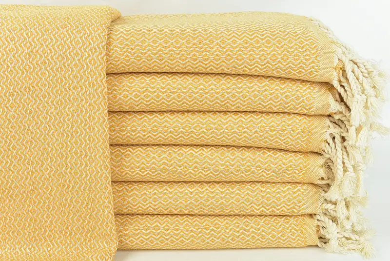 Beach Towel Bulk, Soft and absorbent Turkish towel, Peshtemal Towel USA, Housewarming Gift, Cotton towel, 70x40 Cotton Diamond Towel, Grandma Gift - 1