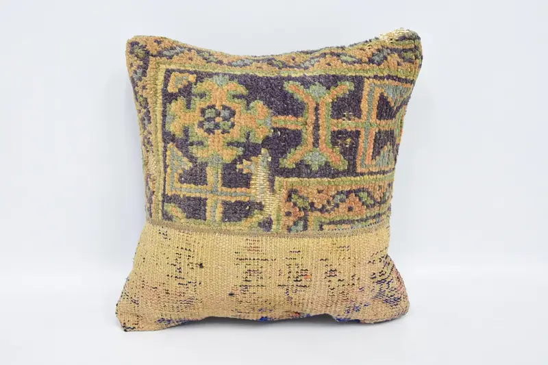 Funda de almohada de tiro beige, funda de almohada de decoración del hogar de 40x40 cm, farsa euro marroquí - 1