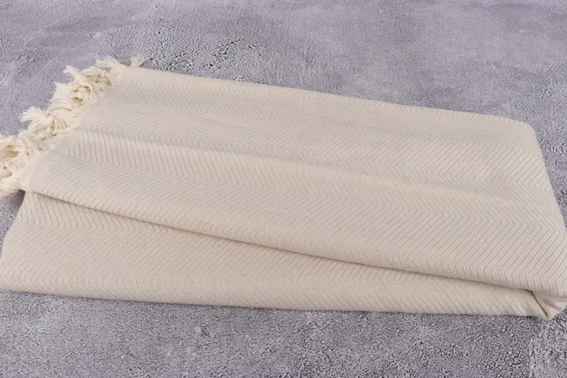 Monogram Blanket, Decorative Blanket, 84x68 Cotton Zig zag Towel, Valentines Day Gift Idea, Wedding Favors, Halloween Blanket, Best Wedding Gift - 6