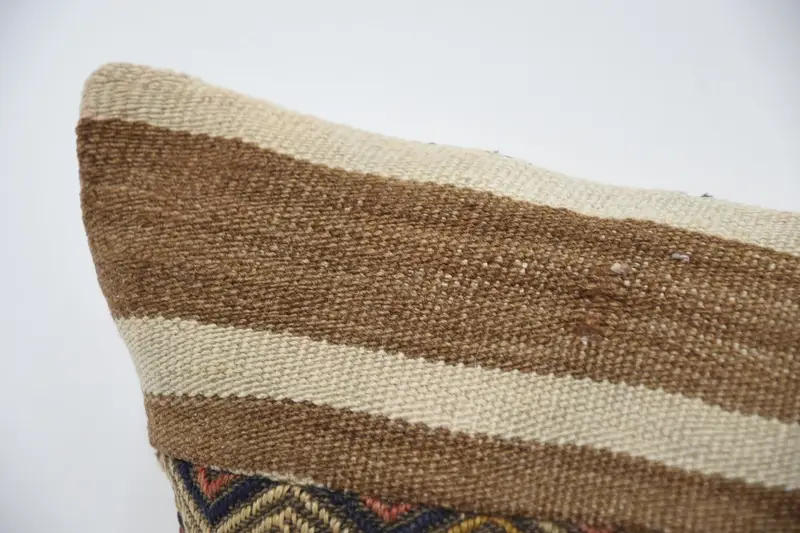 Cushion, Vintage Kilim Throw Pillow, Vintage Pillow Sham, Sustainable Cushion Case, Turkish Pillow, Home Decor Pillow, 16x36 Orange Cushion Cover - 2