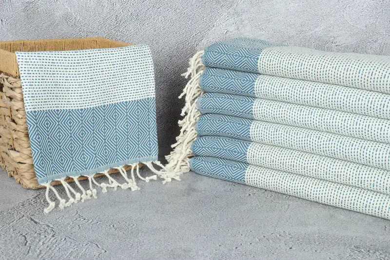 Gift Towel, Wedding Favors, Personalized Gift, Personalized Hand Towel, Monogrammed Turkish Towel, Handmade Gift, 36x18 Cotton Diamond Towel - 3