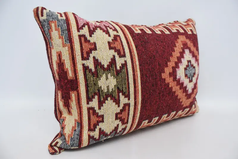 20x28 Red Cushion, Pillow for Couch, Ikat Pillow, Accent Throw Pillow Sham, Turkish Kilim Pillow, Pillow Cover, Home Decor Pillow - 3