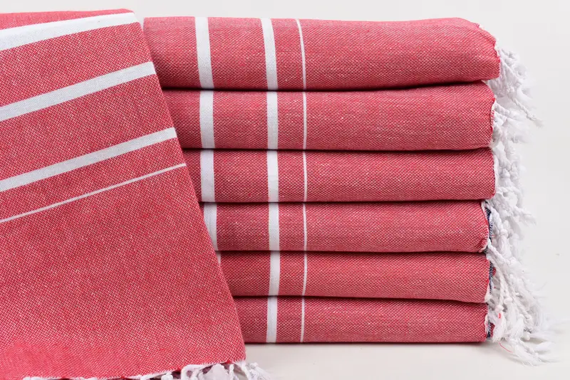 Turkish Towel Personalized Navy Striped Bath Towel, 70x40 Inches