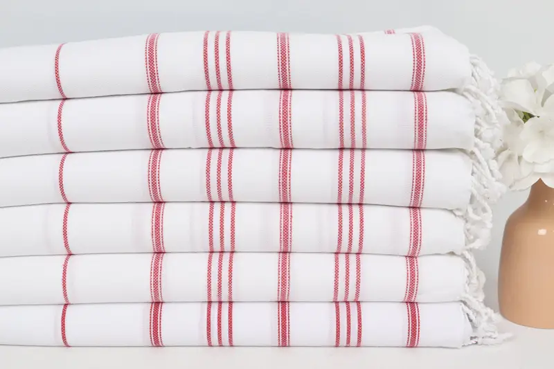 Turkish Hand Towel, Monogram Kitchen Towel, 40x24 Cotton Striped Towel, Wedding Hand Made Gift, Bridal Shower Favor, Bridesmaid Gifts, Holiday Towel - 3