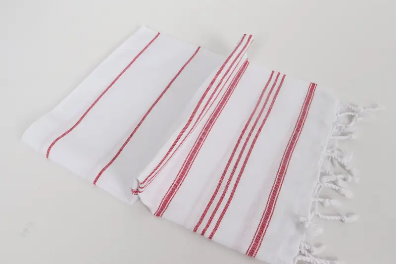 Turkish Hand Towel, Monogram Kitchen Towel, 40x24 Cotton Striped Towel, Wedding Hand Made Gift, Bridal Shower Favor, Bridesmaid Gifts, Holiday Towel - 6
