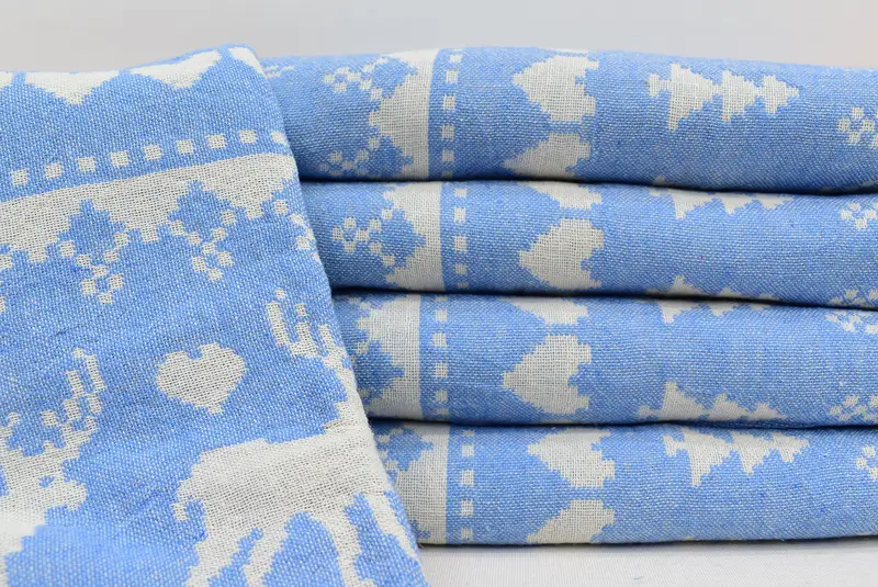 Organic Beach Towel, Bachelorette Favor, 80x40 Cotton Deer Patterned Towel, Monogram Beach Towel, Housewarming Gift, Custom Towel, Turkish Towel Set - 4