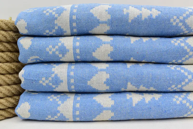 Organic Beach Towel, Bachelorette Favor, 80x40 Cotton Deer Patterned Towel, Monogram Beach Towel, Housewarming Gift, Custom Towel, Turkish Towel Set - 6