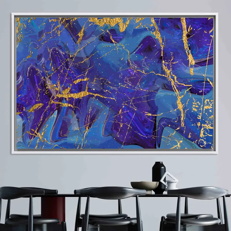 Elegant Gold Marble Abstract Canvas Print - Modern Art