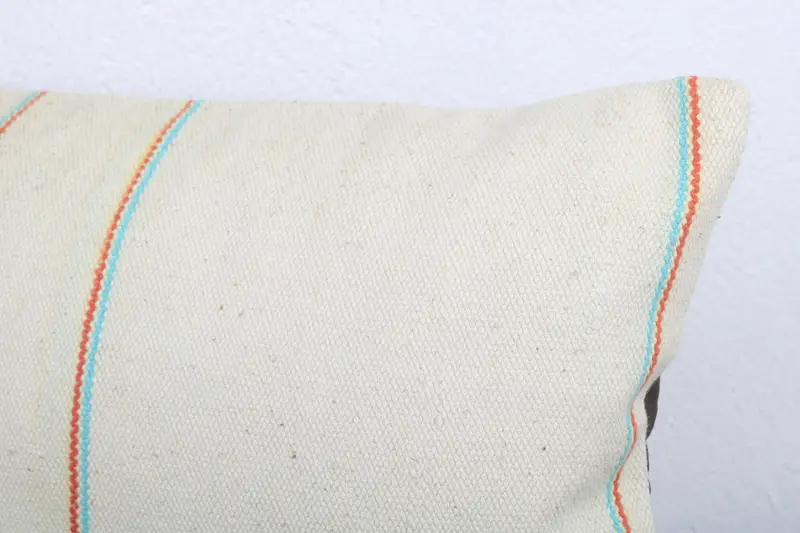 12x20 White Pillow, Boho Pillow Sham Cover, Cushion Cover, Vintage Pillow, Kilim Cushion Sham, Customized Pillow - 5