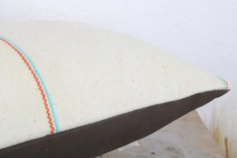12x20 White Pillow, Boho Pillow Sham Cover, Cushion Cover, Vintage Pillow, Kilim Cushion Sham, Customized Pillow - 6
