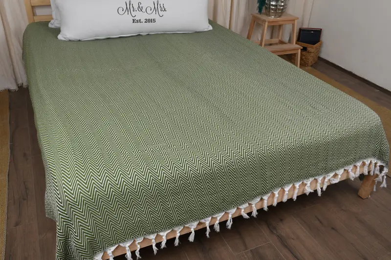 Boho Throw Blankets, Bachelorette Party Favors, 96x80 Cotton Chevron Towel, Bridal Shower Gift, Turkish Bedcover, Throw Blankets for Couch - 13