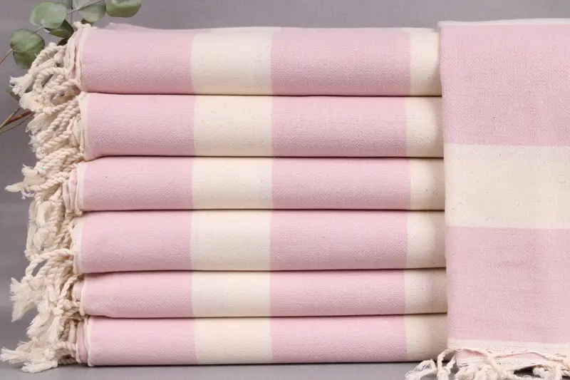 Turkish Towels for Beach, Personalized Light Powder Pink Towel, 40x71 Inches
