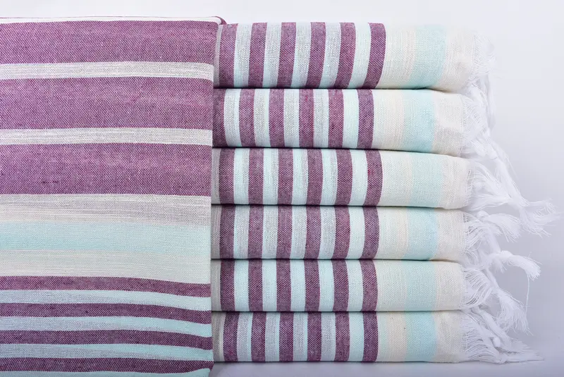 Absorbent Turkish towel, Beach Theme Wedding Gift, Personalized Towel, Merry Christmas Gifts, Quick-dry peshtemal, 68x40 Cotton Striped Towel - 1