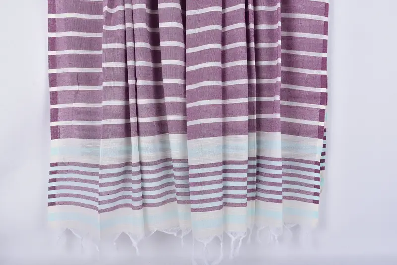 Absorbent Turkish towel, Beach Theme Wedding Gift, Personalized Towel, Merry Christmas Gifts, Quick-dry peshtemal, 68x40 Cotton Striped Towel - 8
