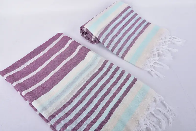 Absorbent Turkish towel, Beach Theme Wedding Gift, Personalized Towel, Merry Christmas Gifts, Quick-dry peshtemal, 68x40 Cotton Striped Towel - 7