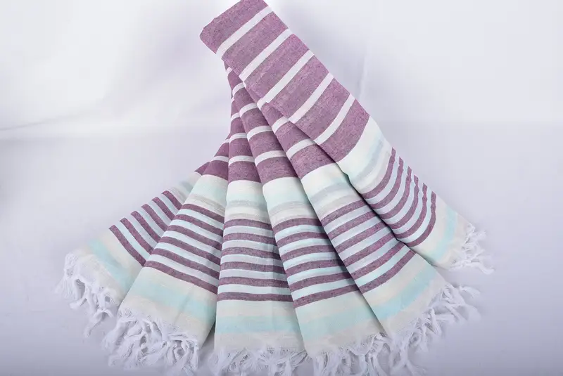 Absorbent Turkish towel, Beach Theme Wedding Gift, Personalized Towel, Merry Christmas Gifts, Quick-dry peshtemal, 68x40 Cotton Striped Towel - 4