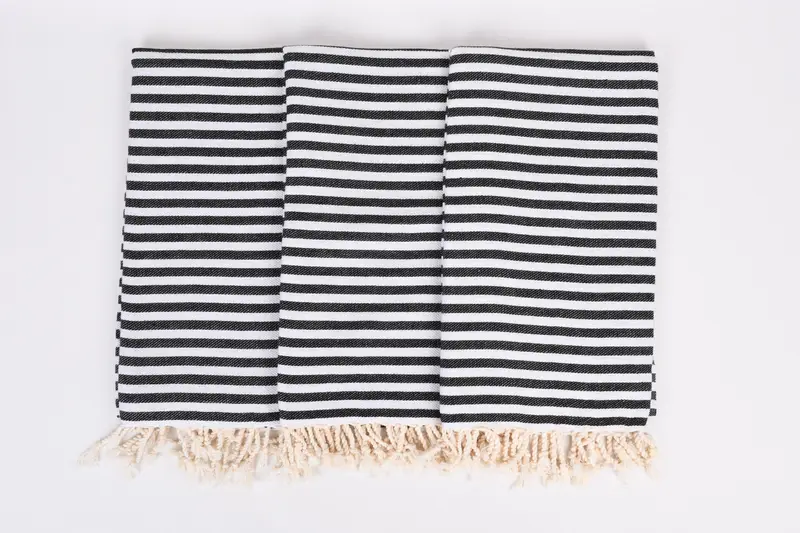 Thin towel, Best Wedding Gift, Monogrammed Beach Towel, Valentines Day Gift Idea, 70x40 Cotton Striped Towel, Quick-dry peshtemal, Guest Towel - 7