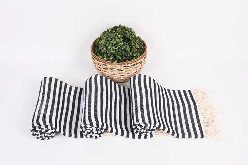 Thin towel, Best Wedding Gift, Monogrammed Beach Towel, Valentines Day Gift Idea, 70x40 Cotton Striped Towel, Quick-dry peshtemal, Guest Towel - 8
