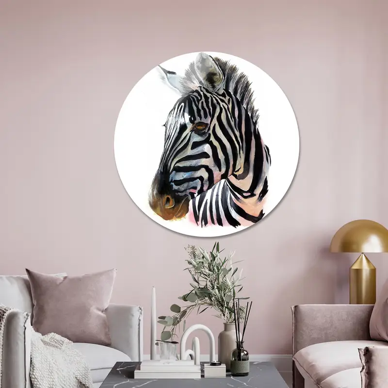 Lienzo abstracto de cebra moderno: decoración artística, elegante y vibrante