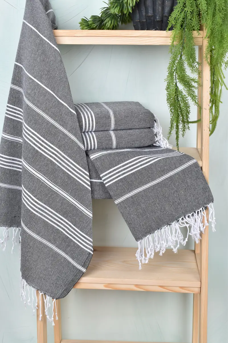 Luxury towel, Bachelor Party Favors, Authentic Turkish hammam peshtemal, 70x40 Cotton Striped Towel, Gift For Him, Bachelorette Party Favors - 6