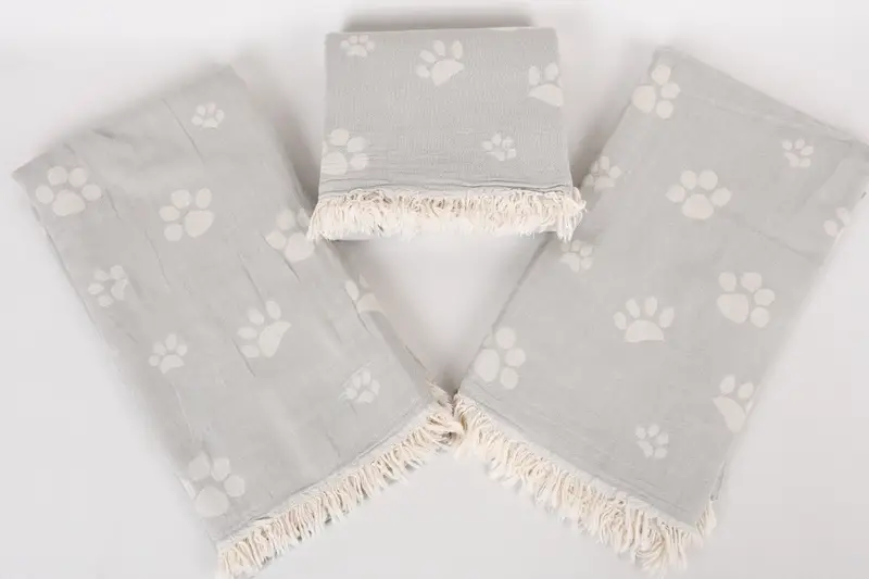 70x36 Cotton Paw Design Towel, Home Decor Gifts, Soft towel, Personalized Wedding Gift, Custom Gifts, Girls Weekend Favors, Family Gift Basket - 7