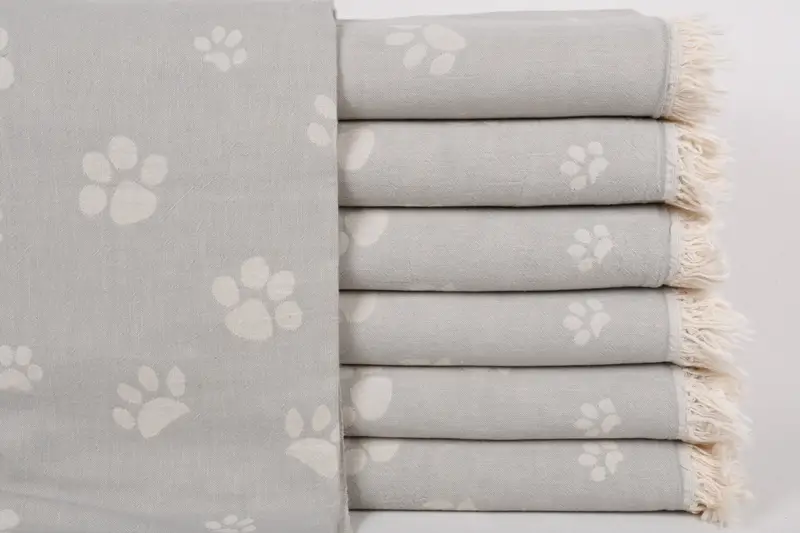 70x36 Cotton Paw Design Towel, Home Decor Gifts, Soft towel, Personalized Wedding Gift, Custom Gifts, Girls Weekend Favors, Family Gift Basket - 1