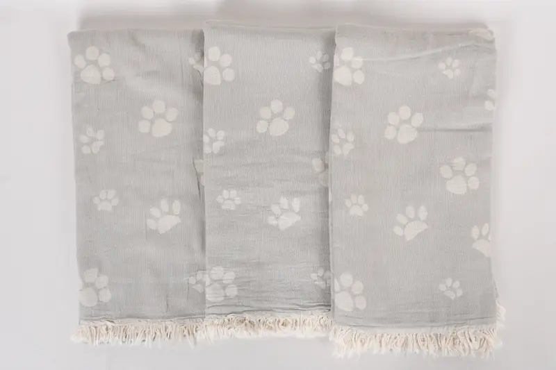 70x36 Cotton Paw Design Towel, Home Decor Gifts, Soft towel, Personalized Wedding Gift, Custom Gifts, Girls Weekend Favors, Family Gift Basket - 8