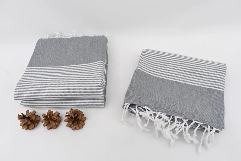 Bachelorette Party Gifts, Embroidered Towel, Large Turkish Towel, Lightweight towel, Holiday Towel, 70x40 Cotton Striped Towel, Bridal Shower Gifts - 7