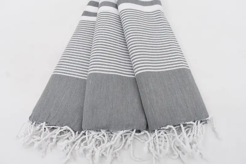 Bachelorette Party Gifts, Embroidered Towel, Large Turkish Towel, Lightweight towel, Holiday Towel, 70x40 Cotton Striped Towel, Bridal Shower Gifts - 3
