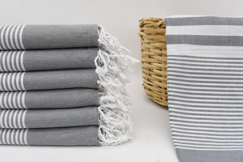 Bachelorette Party Gifts, Embroidered Towel, Large Turkish Towel, Lightweight towel, Holiday Towel, 70x40 Cotton Striped Towel, Bridal Shower Gifts - 1