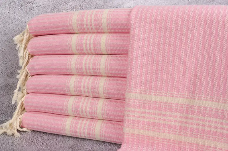 Embroidery Towel, Travel Towel, House Warming Gift, Kitchen Towel, Wedding Favors, Small Bath Towels, Bridesmaid Towel, 40x18 Cotton Striped Towel - 1